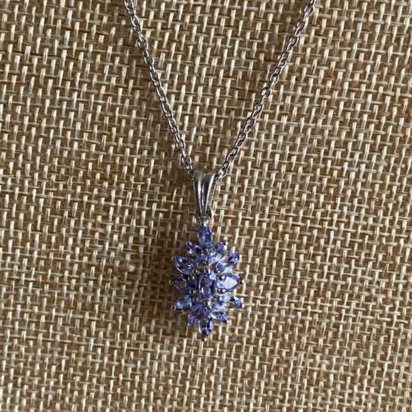 Tanzanite Ring and Pendant Set, 925 Sterling Silver, Ring Size 6 - Picture 2 of 4